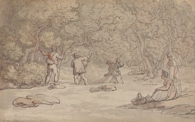Netting a Salmon Pool by Thomas Rowlandson